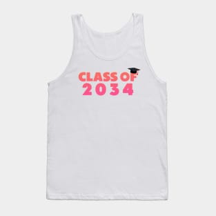 class of 2034 Orange Tank Top